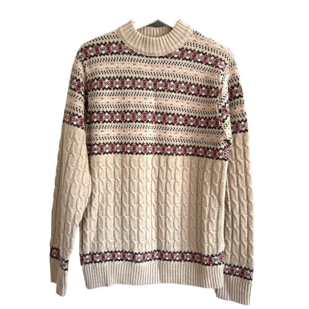 Lord Jeff 60s 70s Vintage Wintuk Orlon Classic Crew Neck  Sweater Size L